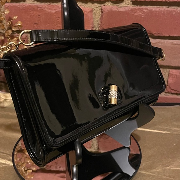 🔥Yves🔥 Saint Laurent 🔥Rive Gauche 🔥Black Patent Shoulder Bag🔥 - Picture 11 of 14